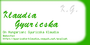 klaudia gyuricska business card